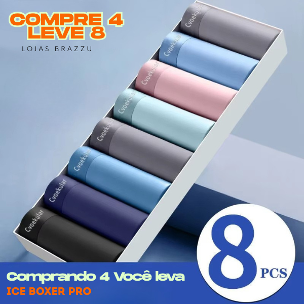 Ice Boxer Pr - Cueca de Seda Térmica - [COMPRE 4, LEVE 8]